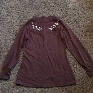 Vintage Gymboree Equestrian Club brown long sleeve top Sz 9